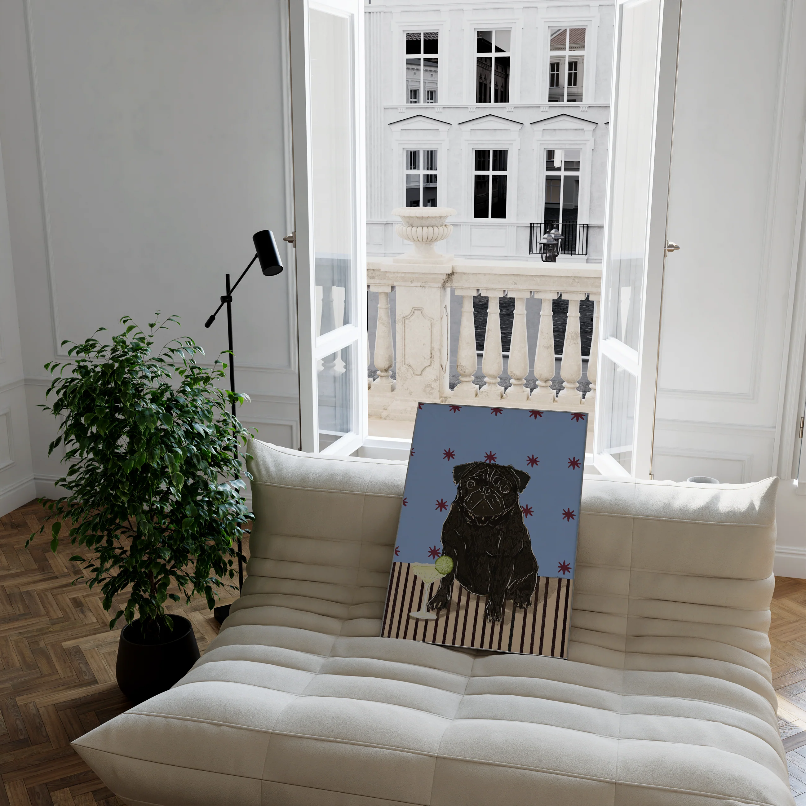Black Pug Print - Image 2