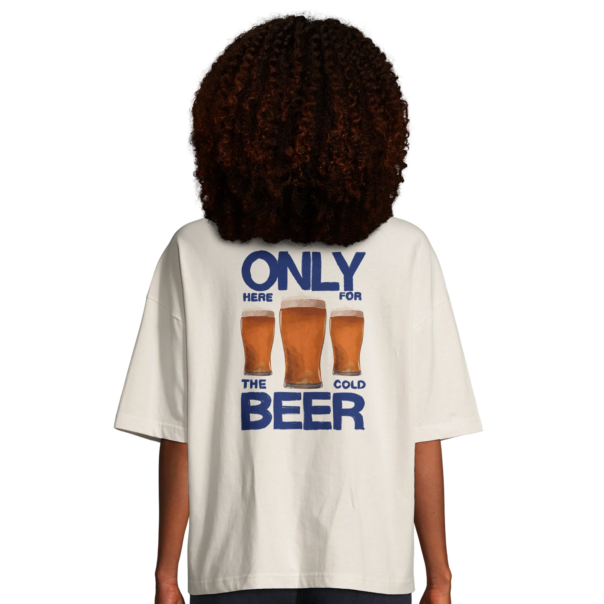 Only Here For The Cold Beer Oversized T-shirt - Image 6