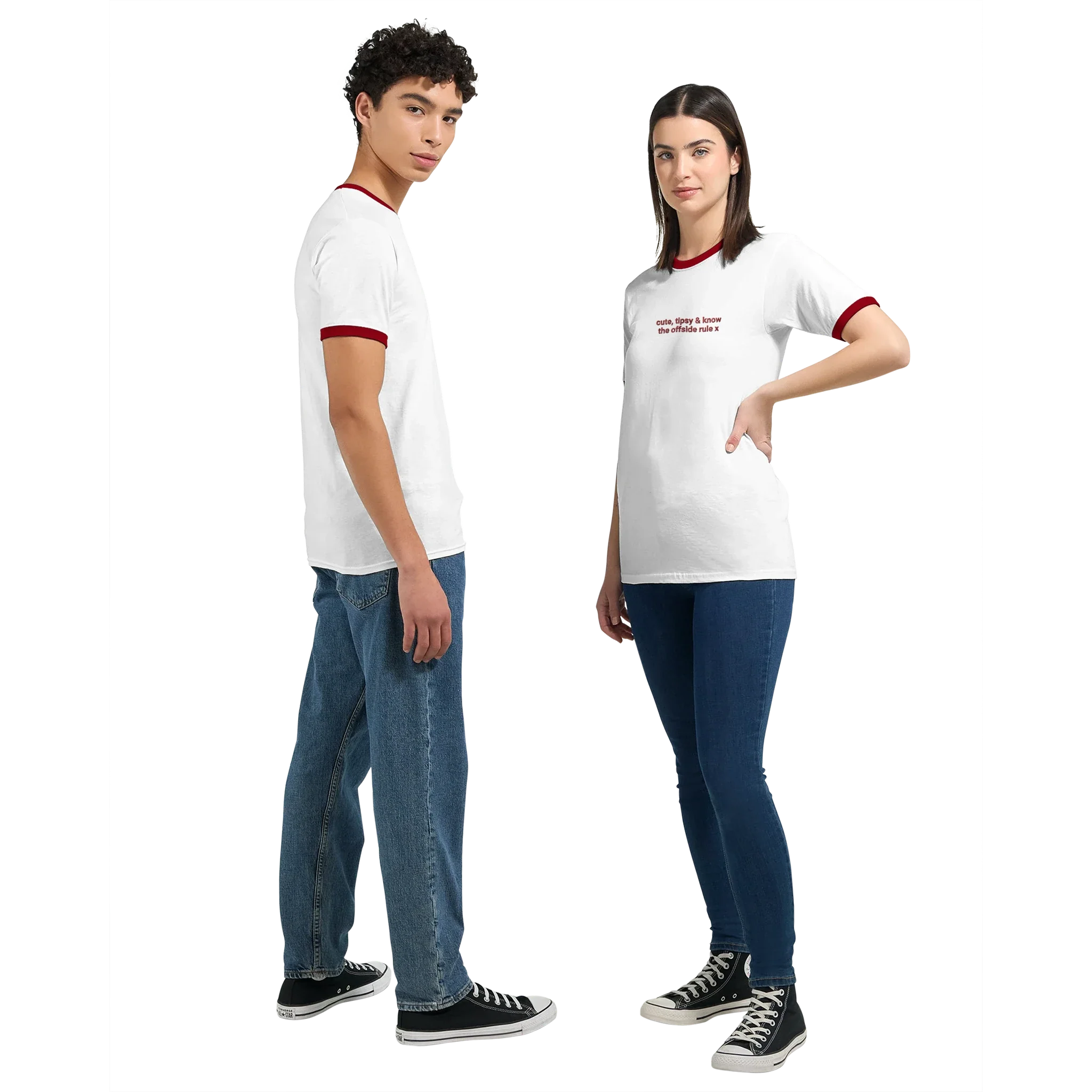 Cute, Tispy & Know The Offside Rule T-shirt White and Red - Image 4
