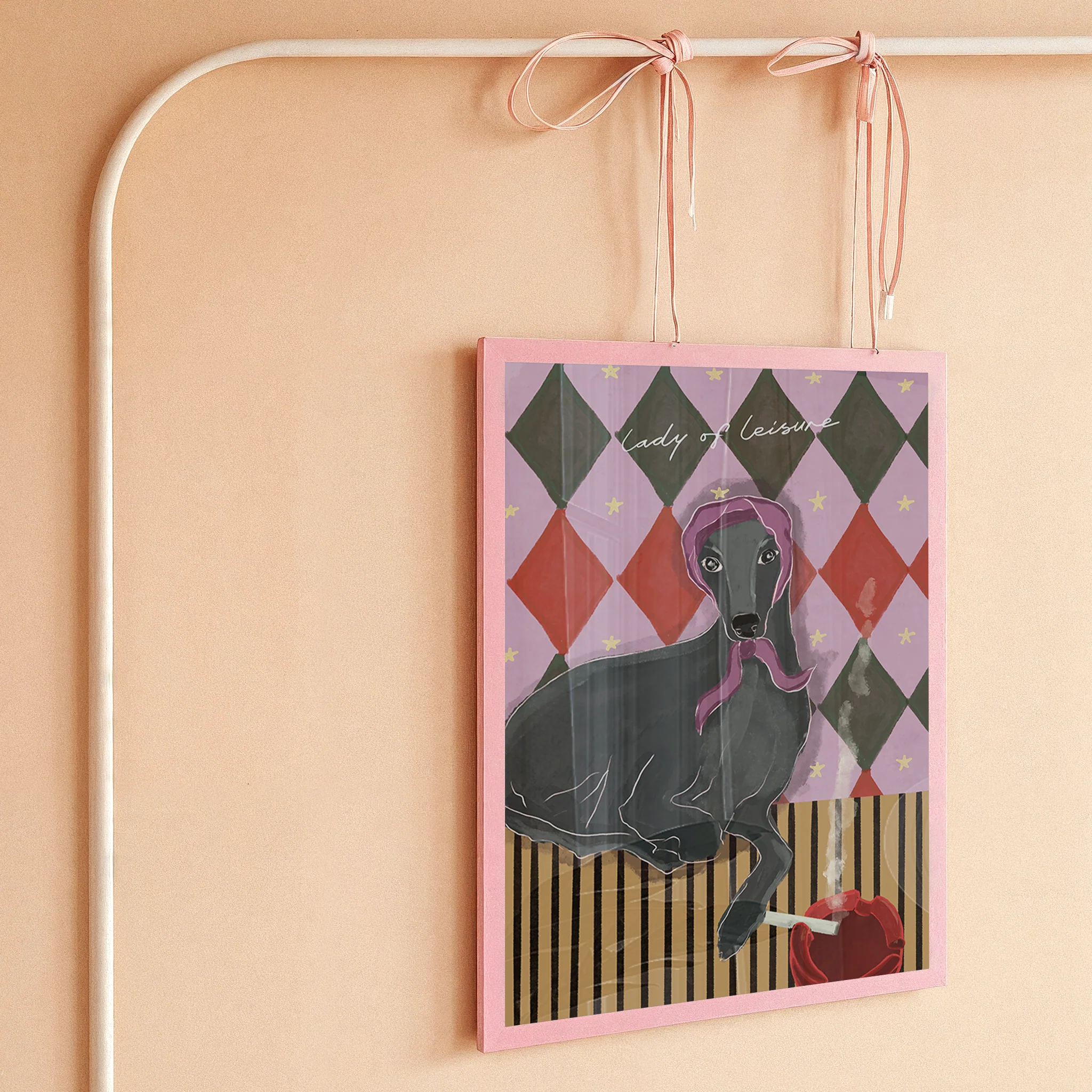 Italian Greyhound Grey Dog Print - Image 2