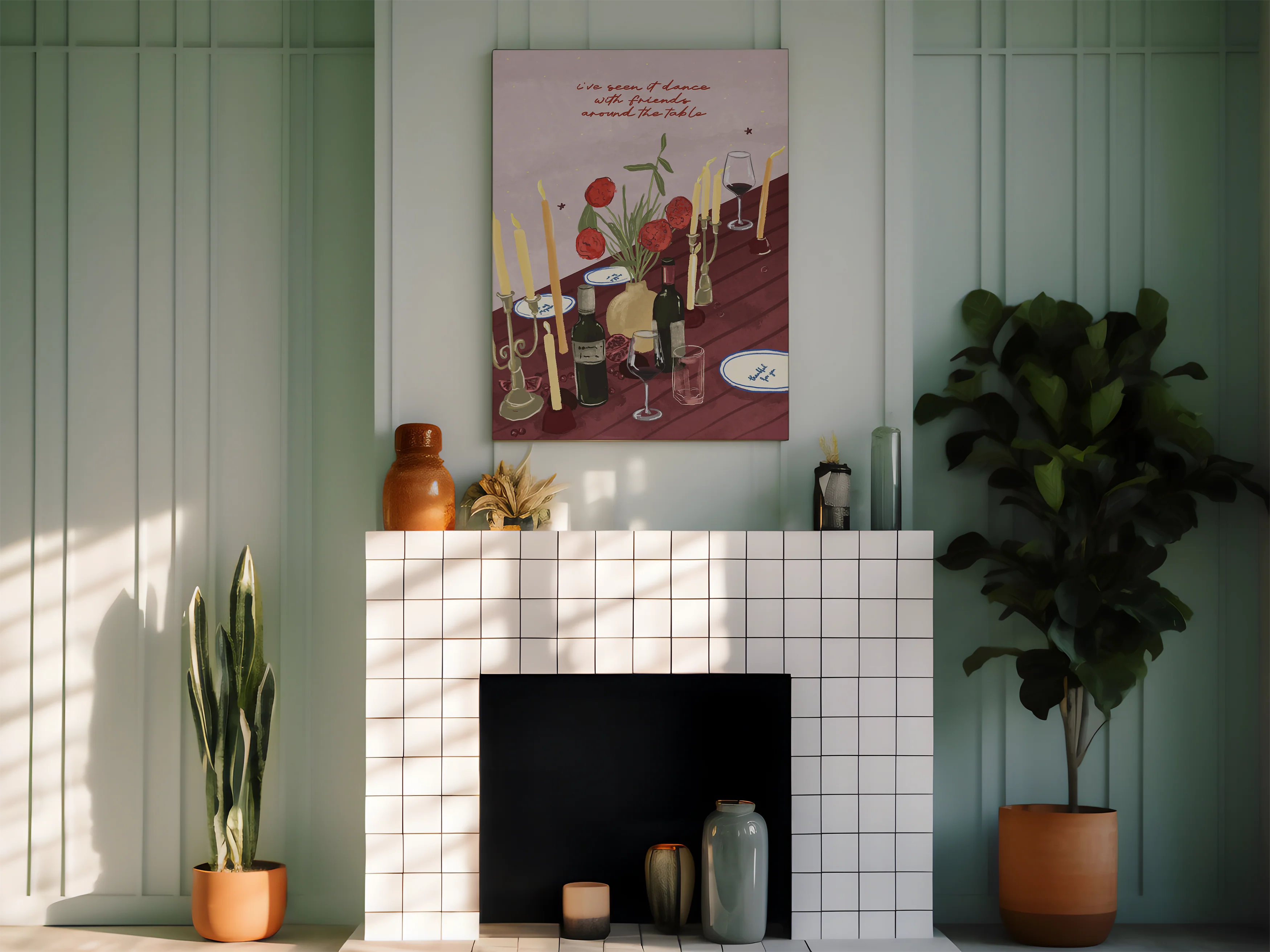 I've Seen It Dance With Friends Around The Table Print - Image 4