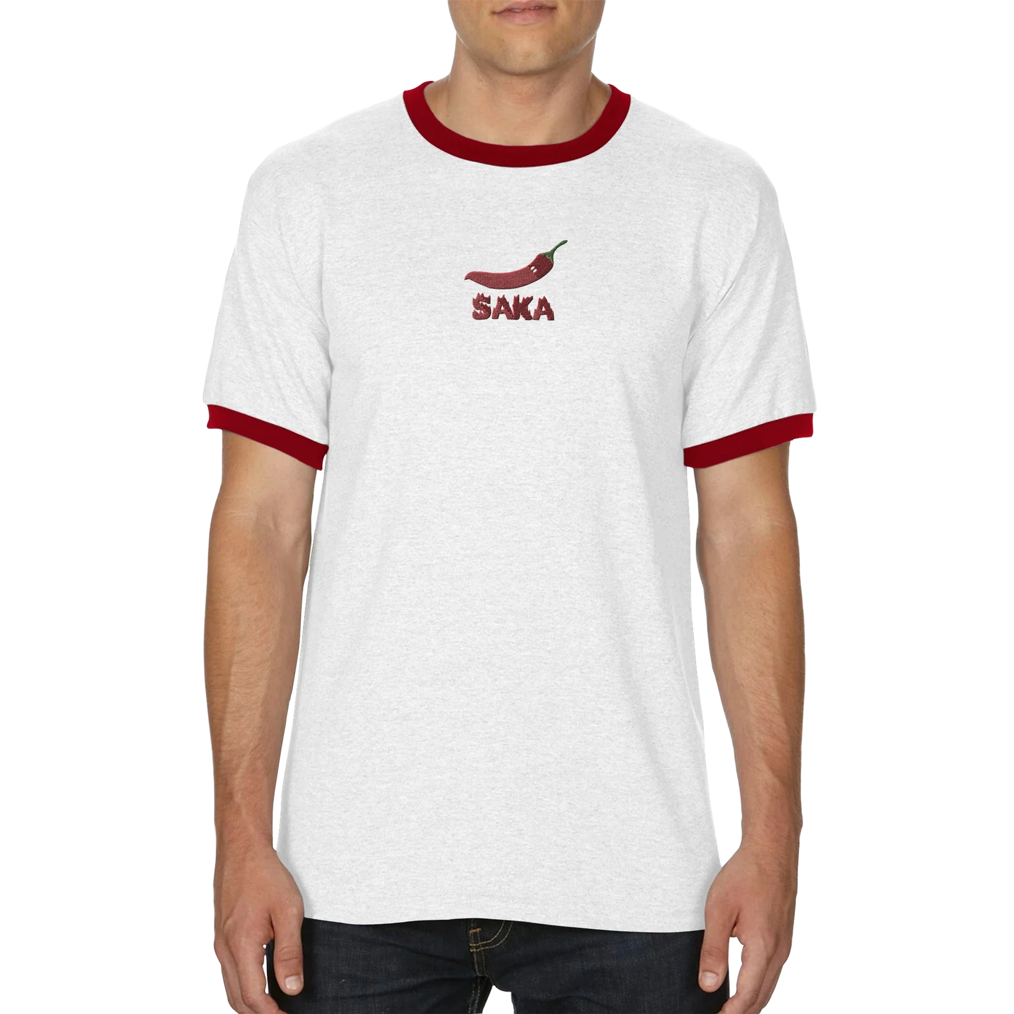 Spicy Saka T-shirt White and Red - Image 4