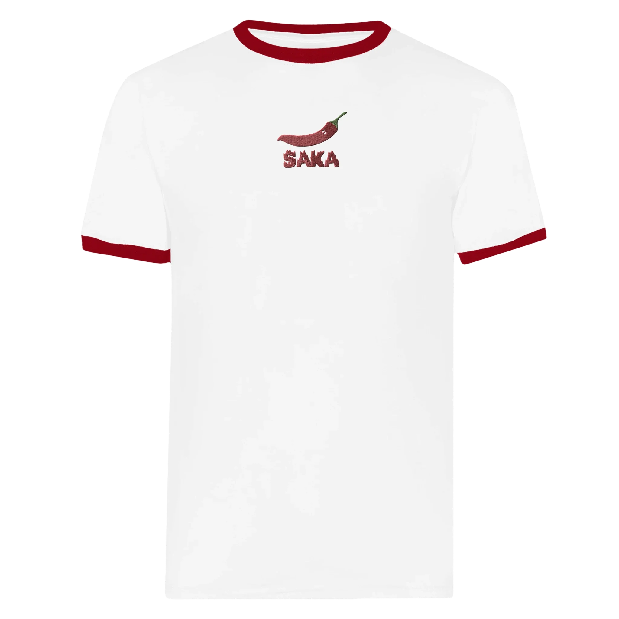 Spicy Saka T-shirt White and Red - Image 7